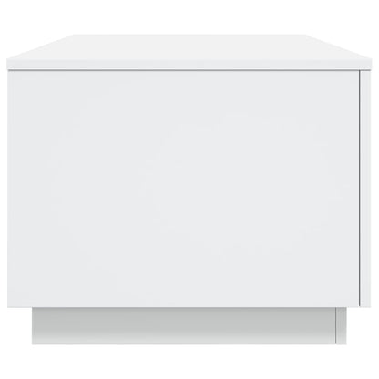 Salongbord Sofabord Hvit med LED-lys 90x50x40 cm