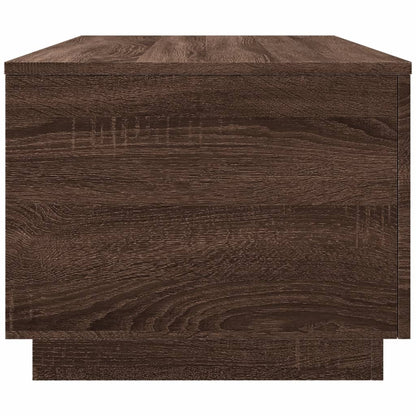 Salongbord Sofabord Brun Eik med LED-lys 90x50x40 cm