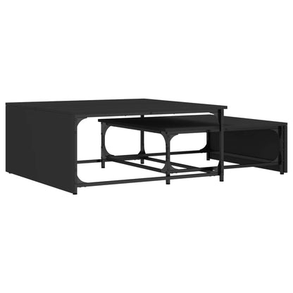 Salongbord Sofabord Svart 2 stk
