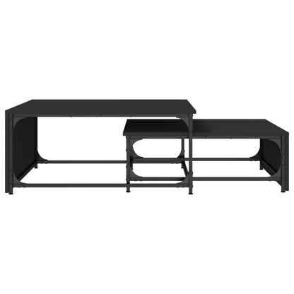 Salongbord Sofabord Svart 2 stk