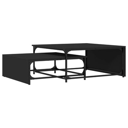 Salongbord Sofabord Svart 2 stk