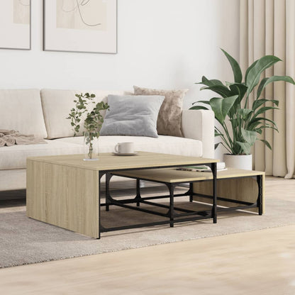 Salongbord Sofabord Sonoma Eik 2 stk