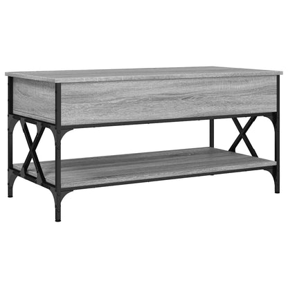 Salongbord Sofabord Sonoma Grå 100x55x50 cm og metall