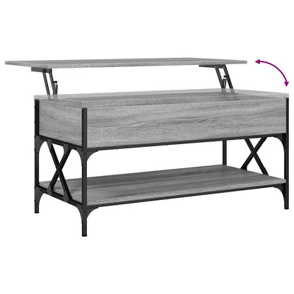Salongbord Sofabord Sonoma Grå 100x55x50 cm og metall