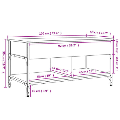 Salongbord Sofabord Svart 100x50x50 cm