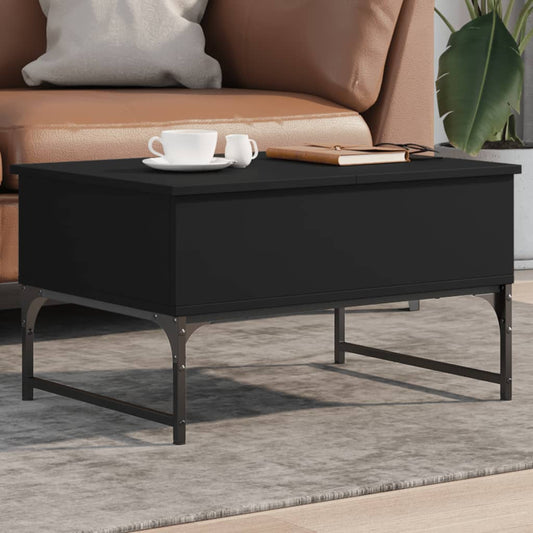 Salongbord Sofabord Svart 70x50x40 cm og metall