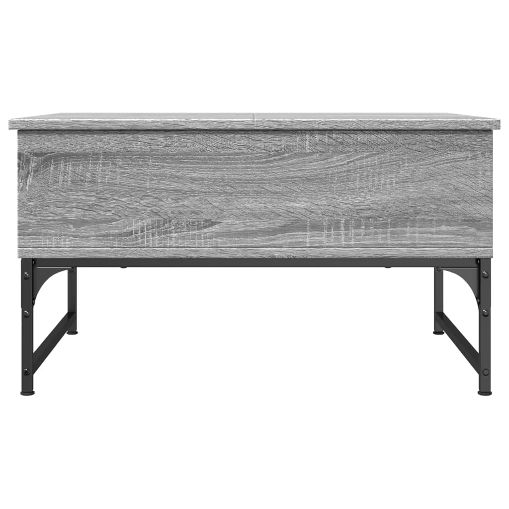 Salongbord Sofabord Sonoma Grå 70x50x40 cm og metall