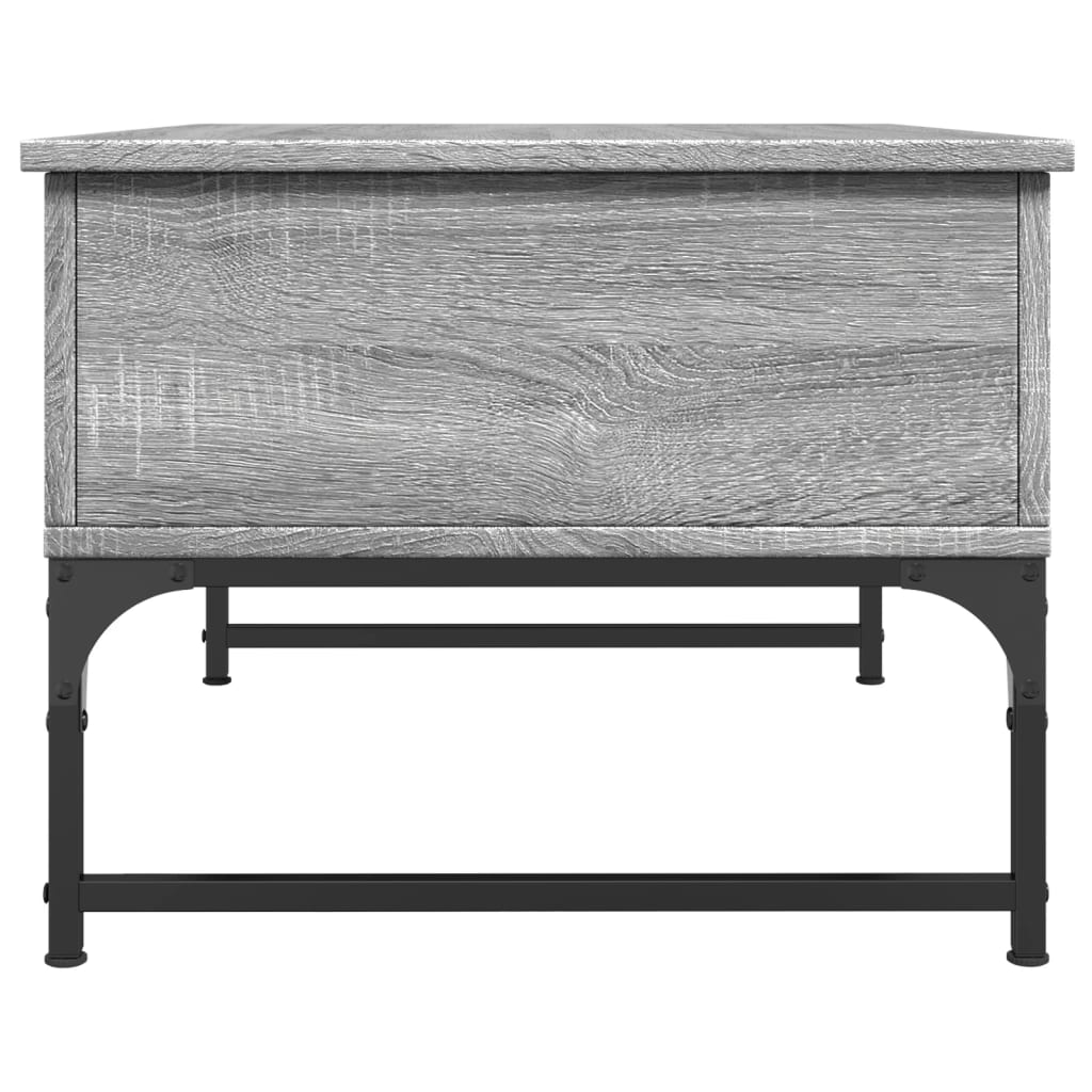 Salongbord Sofabord Sonoma Grå 70x50x40 cm og metall