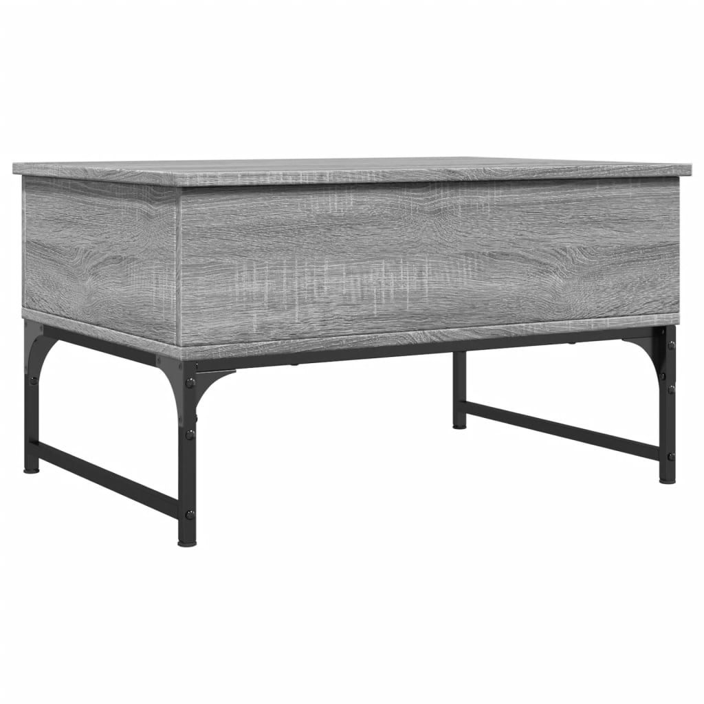 Salongbord Sofabord Sonoma Grå 70x50x40 cm og metall