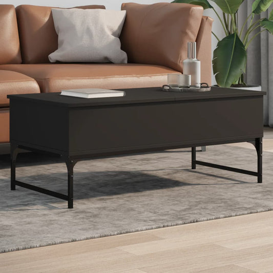 Salongbord Sofabord Svart 100x50x40 cm og metall