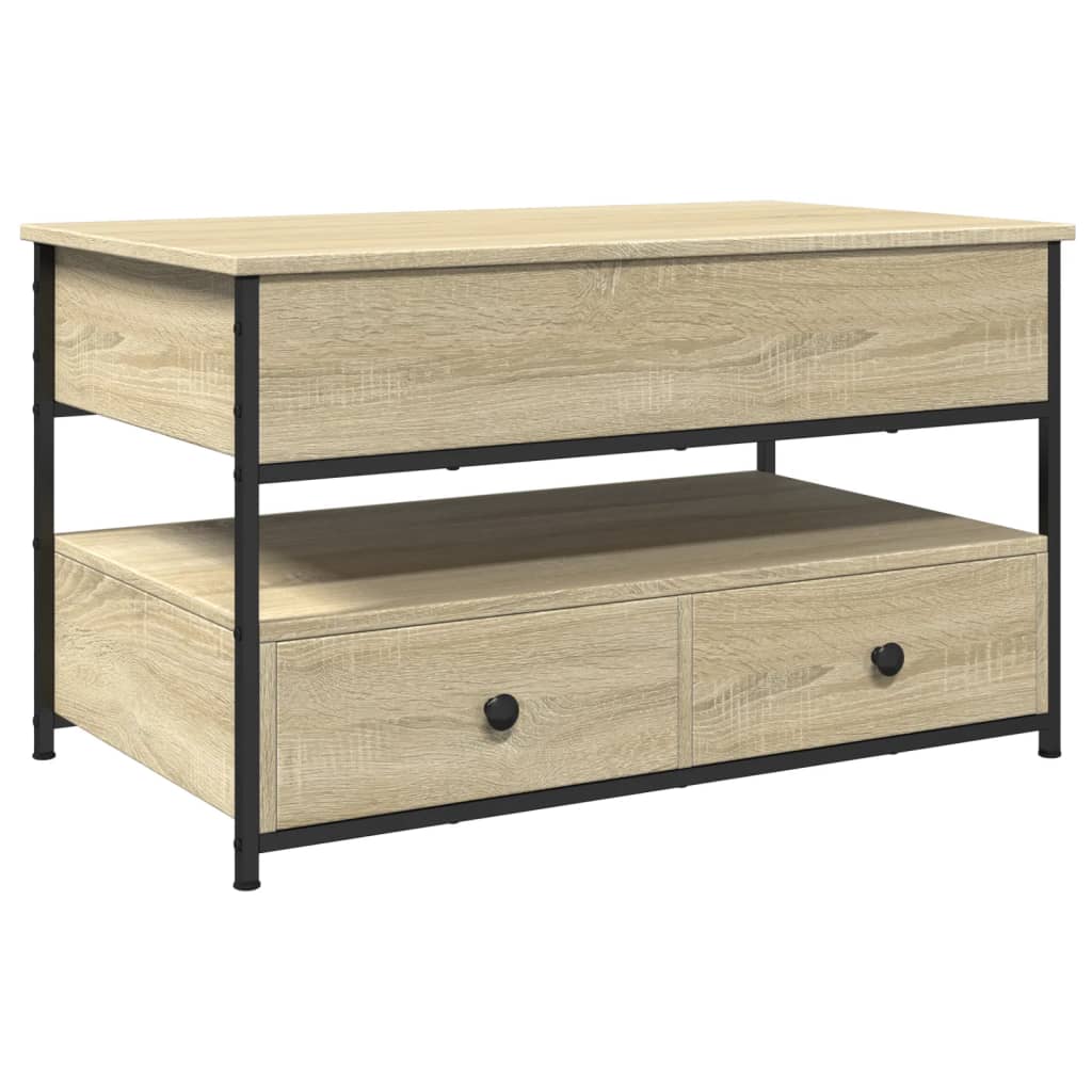Salongbord Sofabord Sonoma Eik 85x50x50 cm og metall