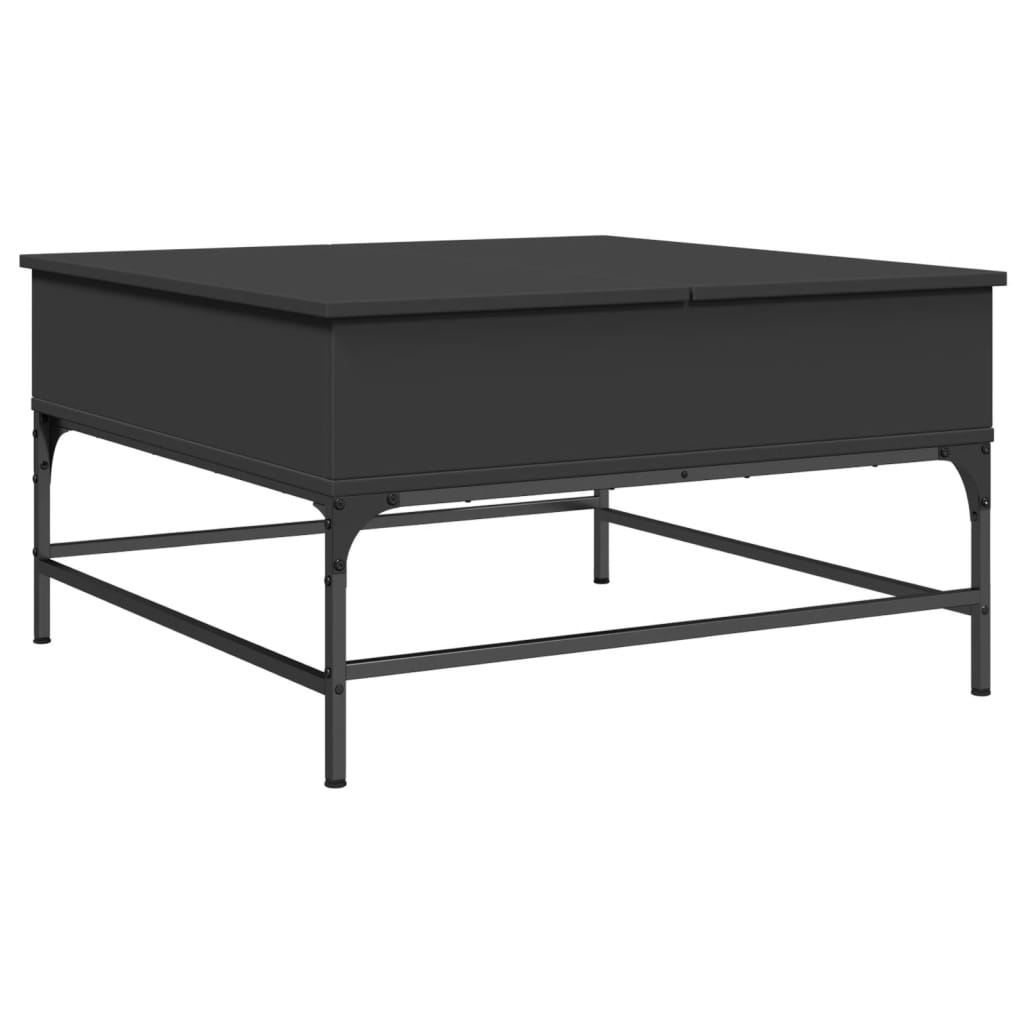 Salongbord Sofabord Svart 80x80x45 cm og metall