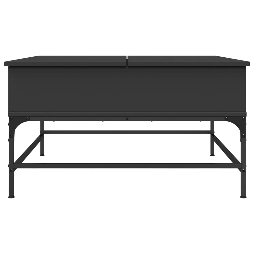Salongbord Sofabord Svart 80x80x45 cm og metall