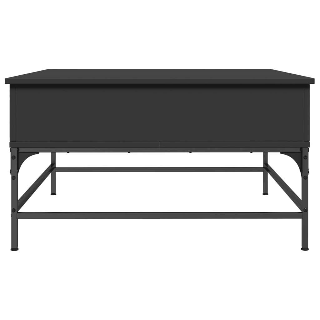 Salongbord Sofabord Svart 80x80x45 cm og metall
