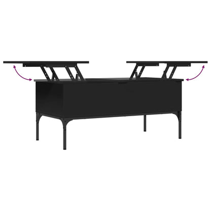 Salongbord Sofabord Svart 100x50x45 cm og metall