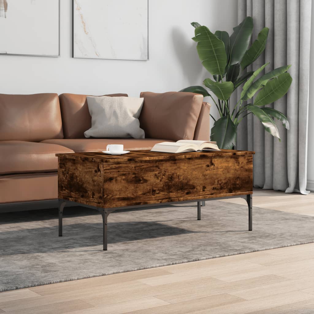 Salongbord Sofabord Røkt Eik 100x50x45 cm