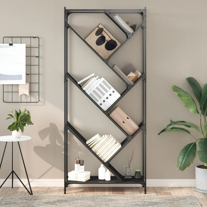 Bokhylle Svart 79x30x180 cm