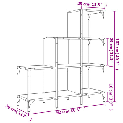 Bokhylle Brun Eik 92x30x102 cm