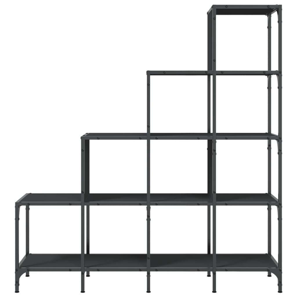 Bokhylle Svart 122x30x132 cm
