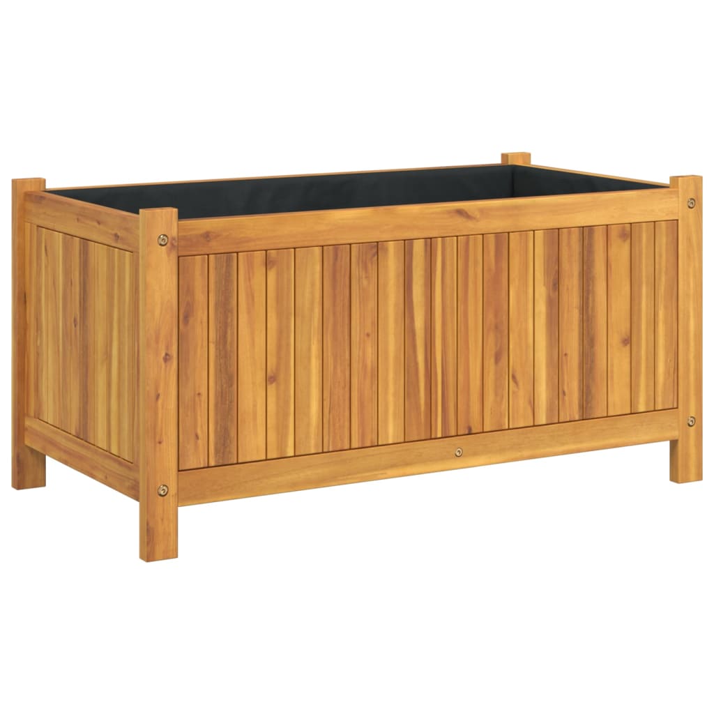 Plantekasse med foring 80x42x40 cm helte akasie