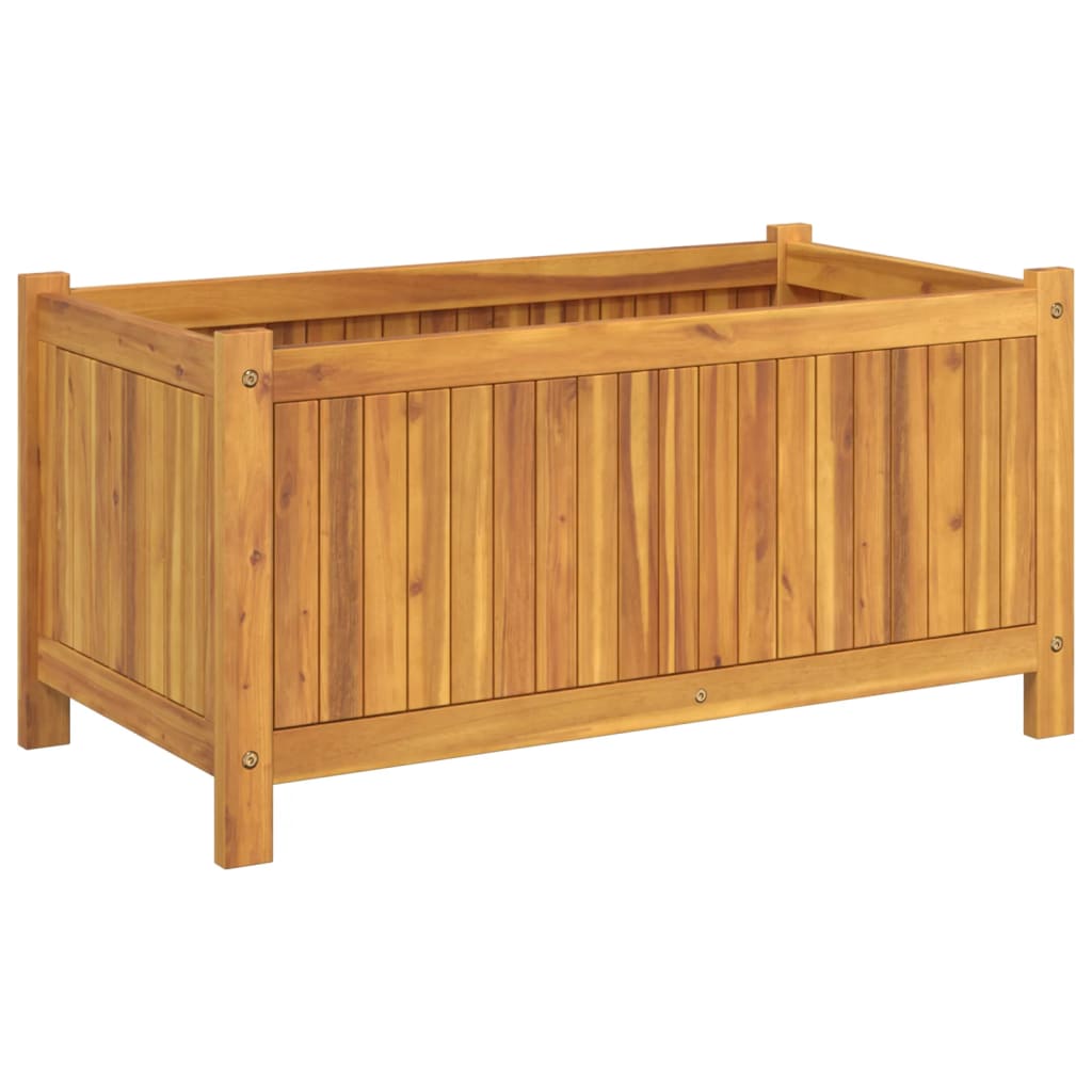 Plantekasse med foring 80x42x40 cm helte akasie