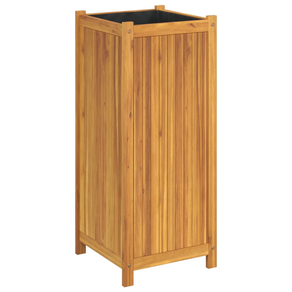 Plantekasse med foring 42x42x100 cm helte akasie