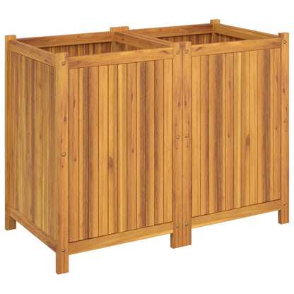 Plantekasse med foring 100x50x75 cm helte akasie