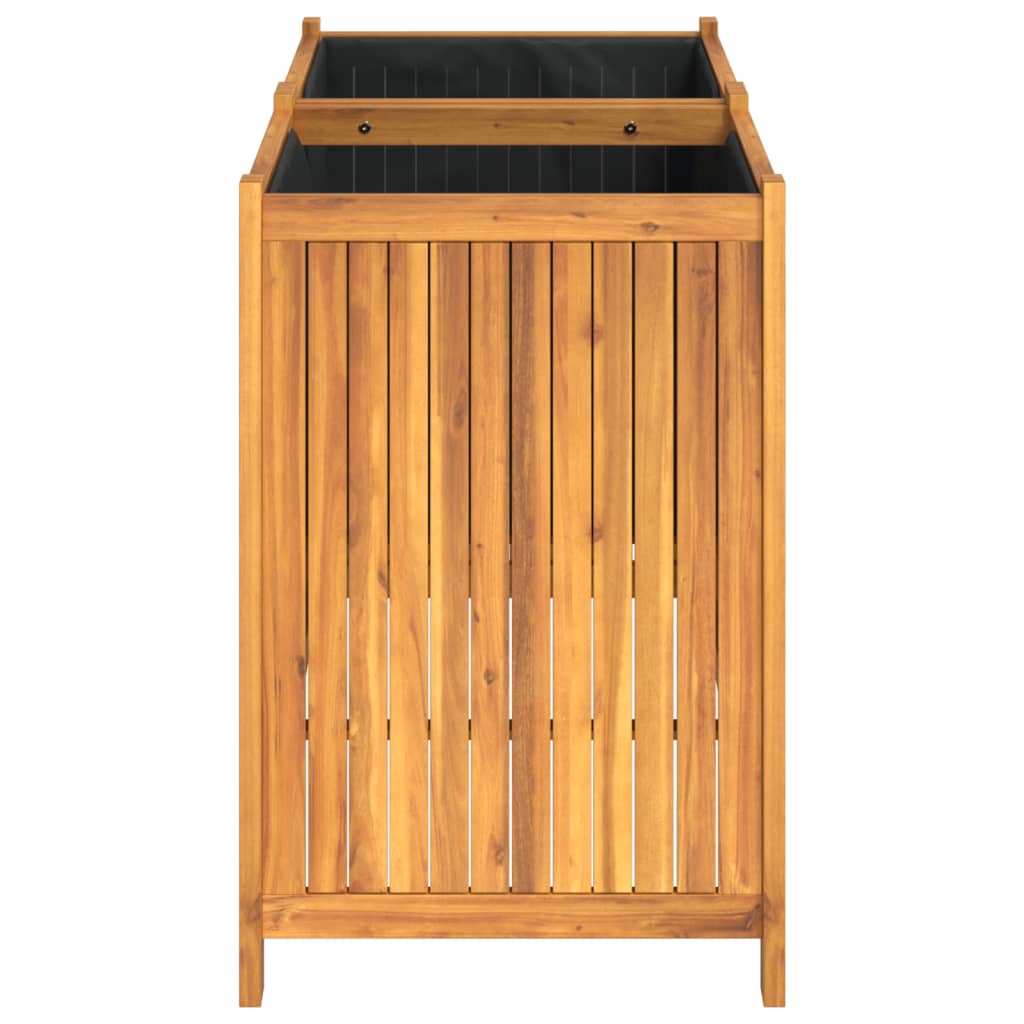 Plantekasse med foring 100x50x75 cm helte akasie