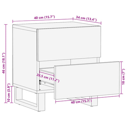 Nattbord Sengbord Tre heltre mangotre 40x34x46 cm