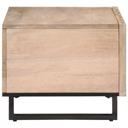 Salongbord Sofabord Hvit 80x51x40 cm heltre mango