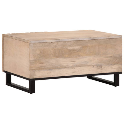 Salongbord Sofabord Hvit 80x51x40 cm heltre mango