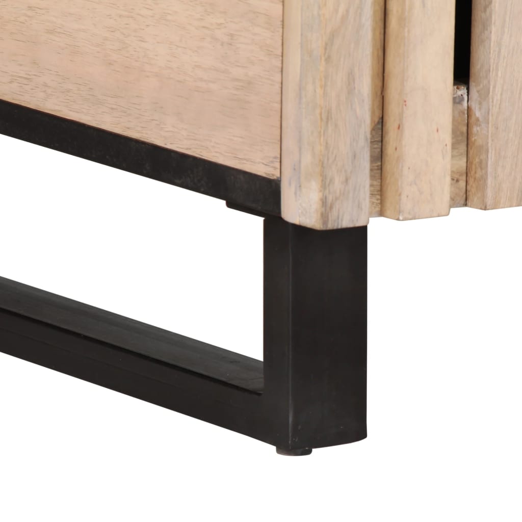 Salongbord Sofabord Hvit 80x51x40 cm heltre mango
