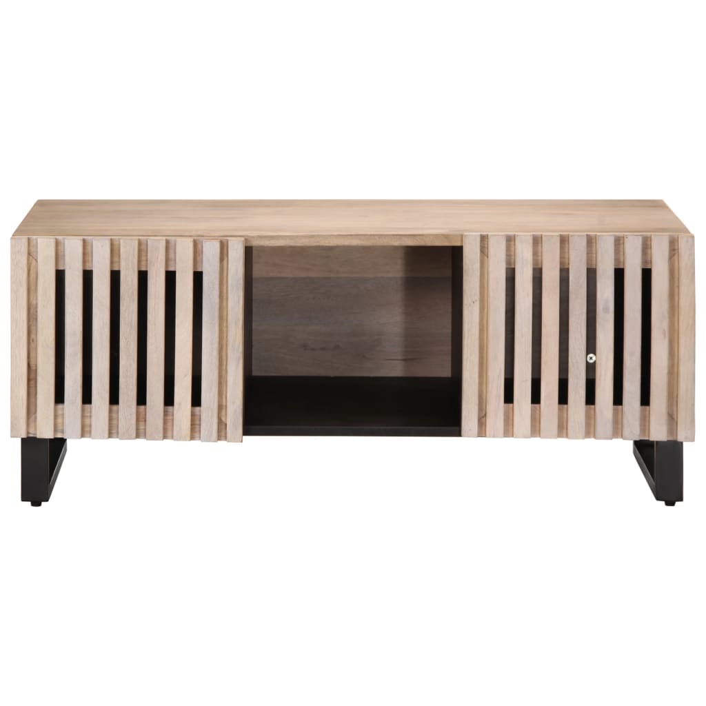 Salongbord Sofabord Hvit 100x55x40 cm heltre mango