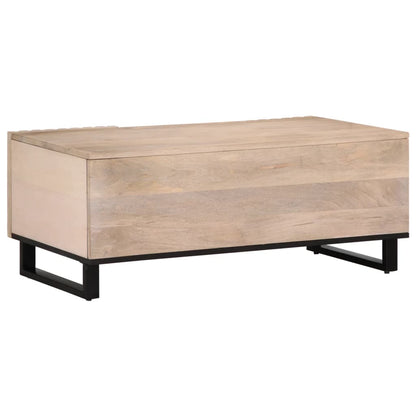 Salongbord Sofabord Hvit 100x55x40 cm heltre mango