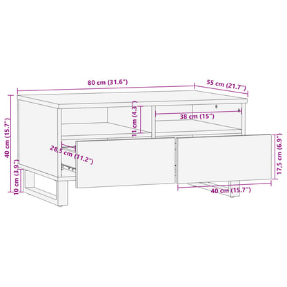 Salongbord Sofabord Tre Heltre Mango 80x55x40 cm
