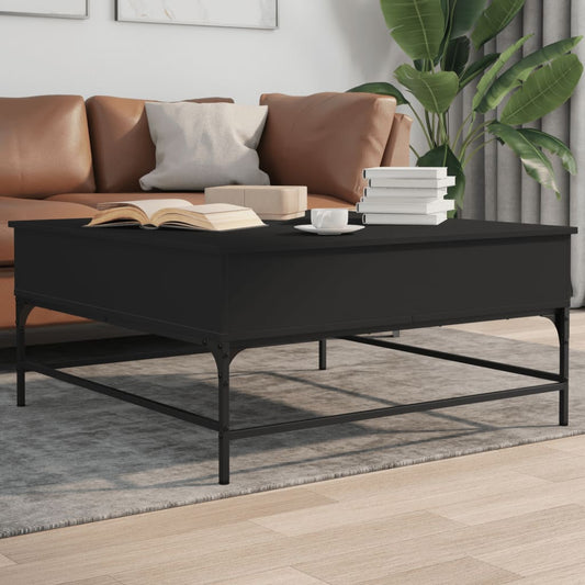 Salongbord Sofabord Svart 95x95x45 cm og metall