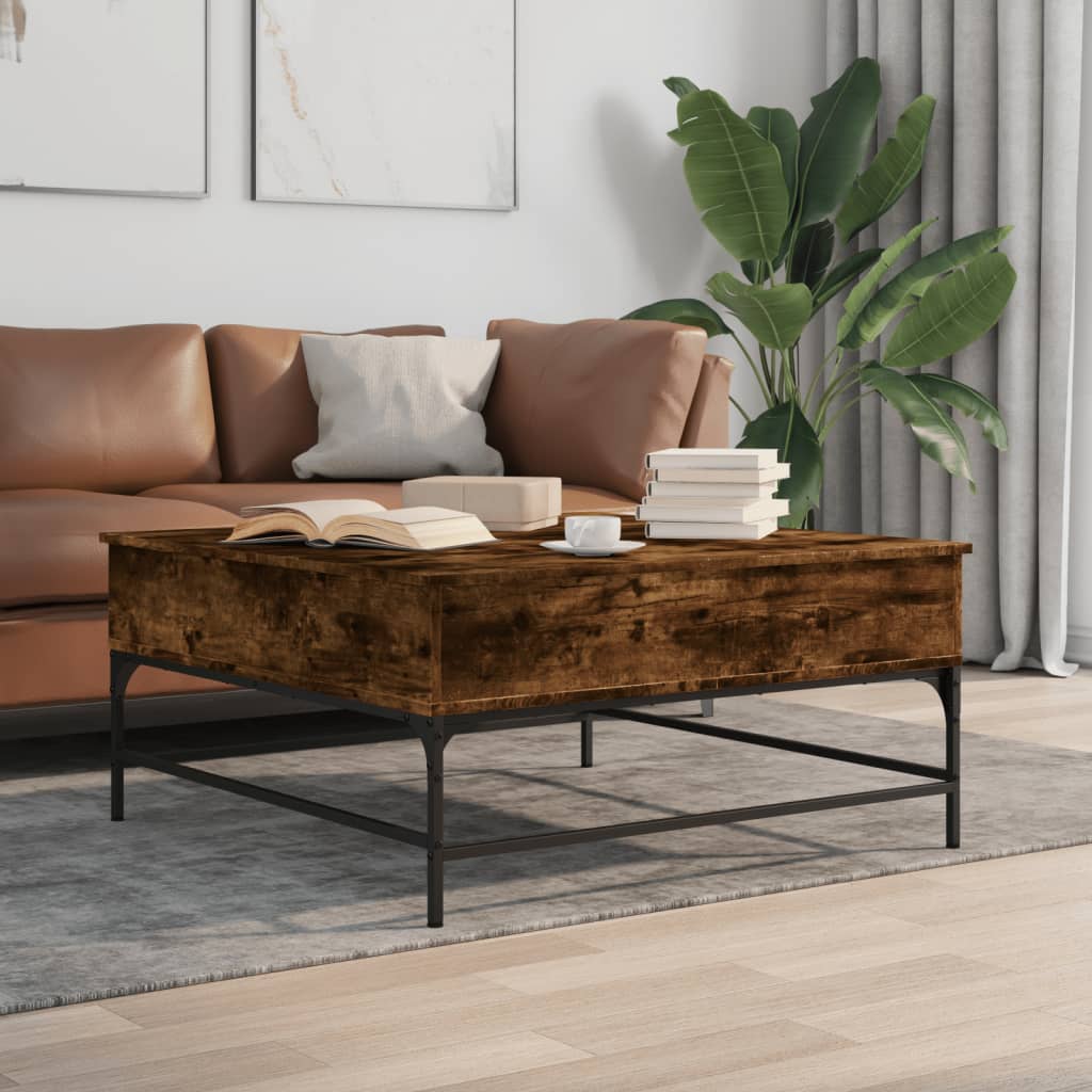 Salongbord Sofabord Røkt Eik 95x95x45 cm