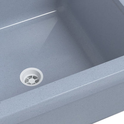 Kjøkkenvask Veggmontert servant Grå 40x40x24 cm harpiks