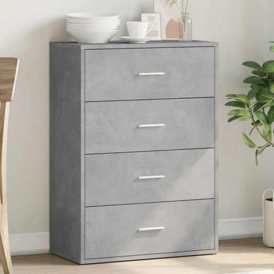 Skjenk betonggrå 60x31x84 cm konstruert tre