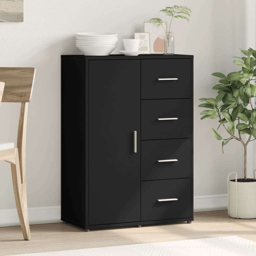 Kommode Svart 60x31x84 cm