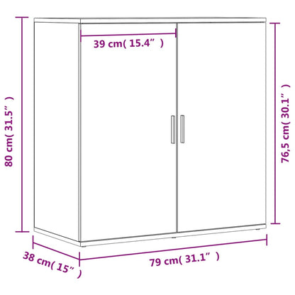 Skjenk Røkt Eik 79x38x80 cm