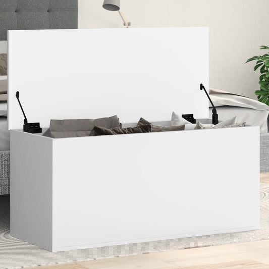 Oppbevaringskiste Hvit 100x42x46 cm