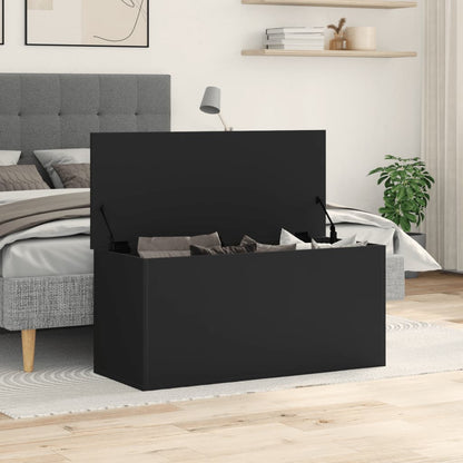 Oppbevaringskiste Svart 100x42x46 cm
