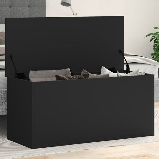 Oppbevaringskiste Svart 100x42x46 cm