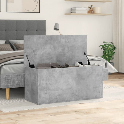 Oppbevaringskiste Betonggrå 100x42x46 cm