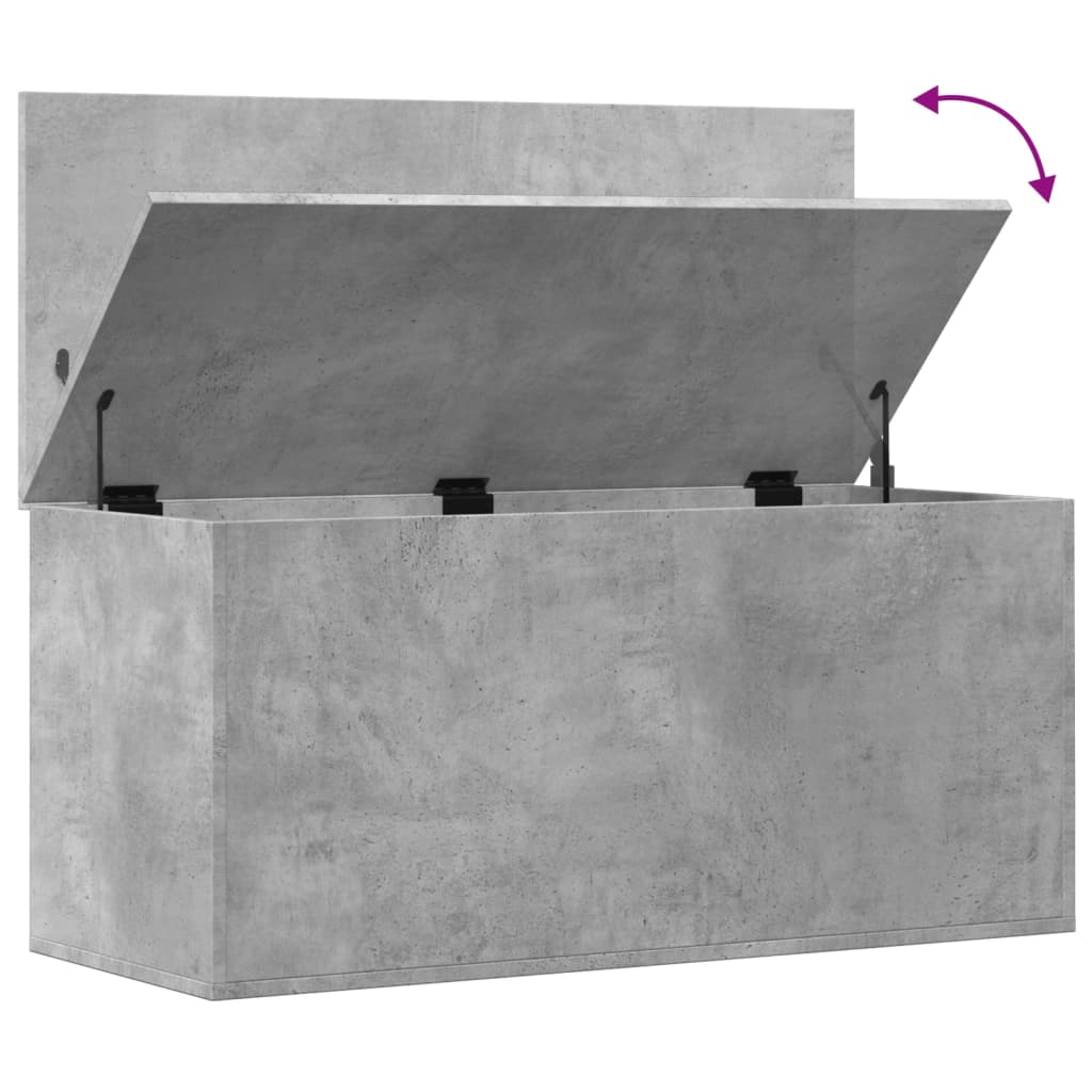 Oppbevaringskiste Betonggrå 100x42x46 cm