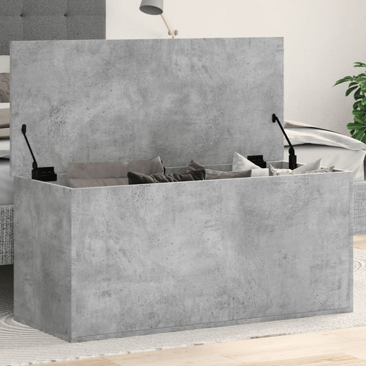 Oppbevaringskiste Betonggrå 100x42x46 cm
