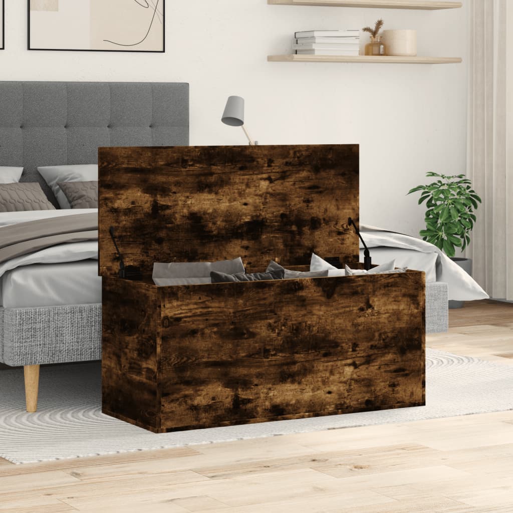 Oppbevaringskiste Røkt Eik 100x42x46 cm