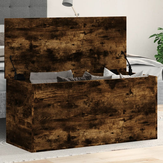 Oppbevaringskiste Røkt Eik 100x42x46 cm