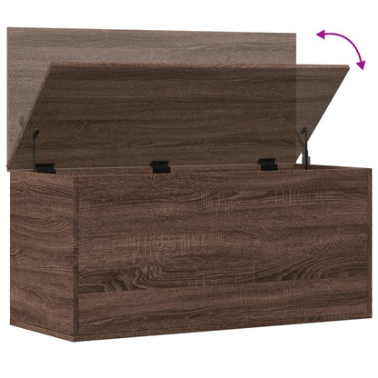 Oppbevaringsbenk Brun Eik 100x42x46 cm